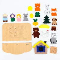 Настольный театр &laquo;Набор 5 в 1: Колобок, Репка, Курочка Ряба, Теремок, Маша и медведь&raquo;