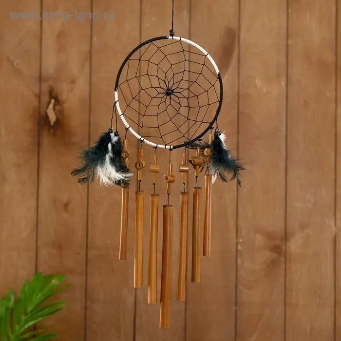 Музыка ветра "Ловец снов" бамбук 16х1х55 см  МИКС
