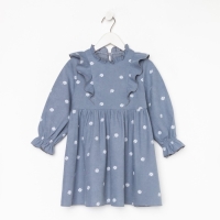 Платье детское KAFTAN "Листочки", р. 34 (122-128), синий Платье детское KAFTAN "Листочки", р. 34 (122-128), синий