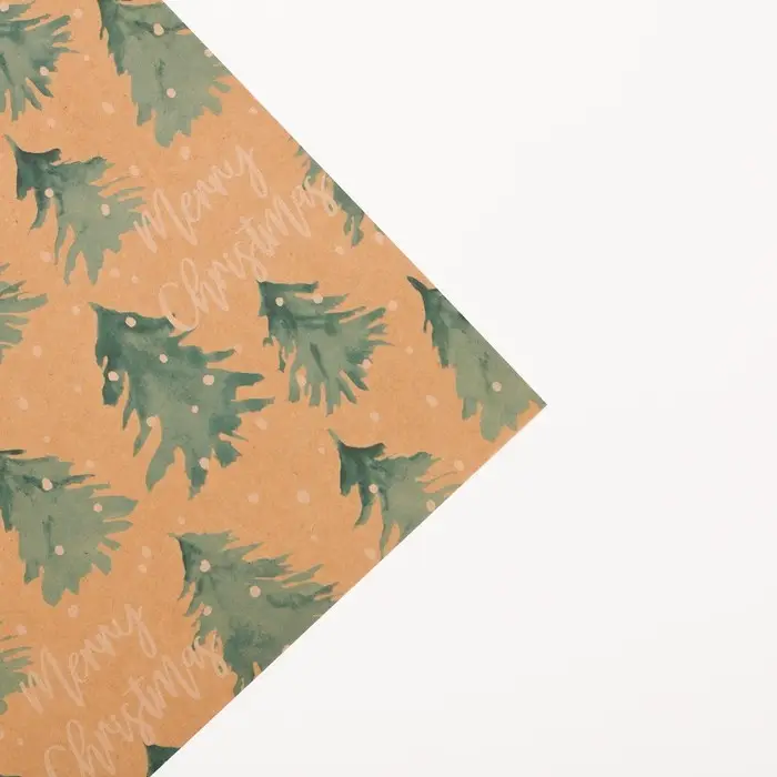 Бумага упаковочная крафтовая Merry christmas, 50&times;70 см