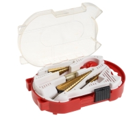 Набор сверл ступенчатых с кернером ТУНДРА, HSS, трехгранный хвостовик, 4-12, 4-20, 4-32 мм   1051919