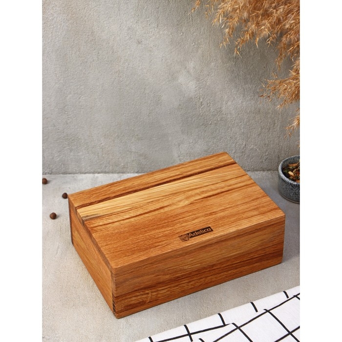 Подставка - салфетница Adelica, 21,5&times;15&times;7,5 см, дуб