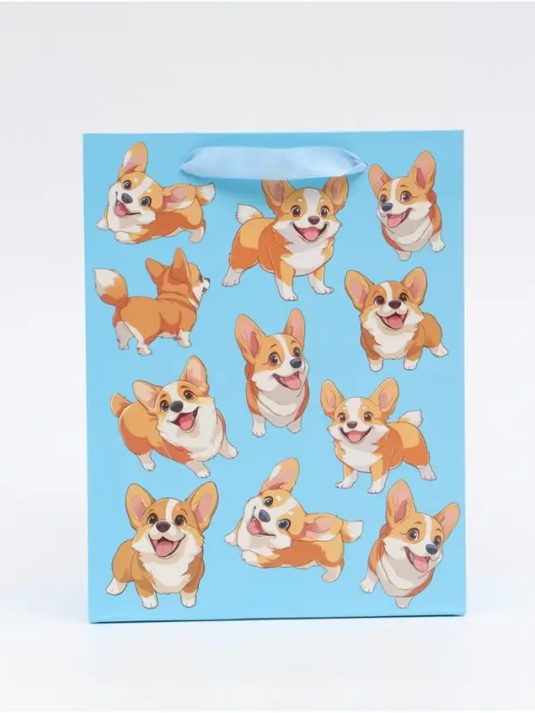 Пакет подарочный &laquo;Милые пёсики&raquo;, MS 18 &times; 23 &times; 10 см