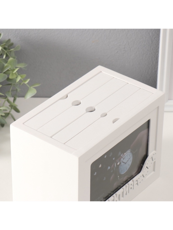 Фотоархив на 96 фото 10х15 см + рамка 10х15 см "В объективе" белый 20х15х12 см