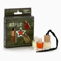 Набор ароматизаторов со сменным блоком &laquo;С праздником мужества&raquo;, 9,8 х 12,5 см