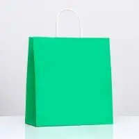 Пакет крафт &laquo;Радуга&raquo;, зелёный, 25&times;12&times;27 см, 80 г/м&sup2;, 1 шт.