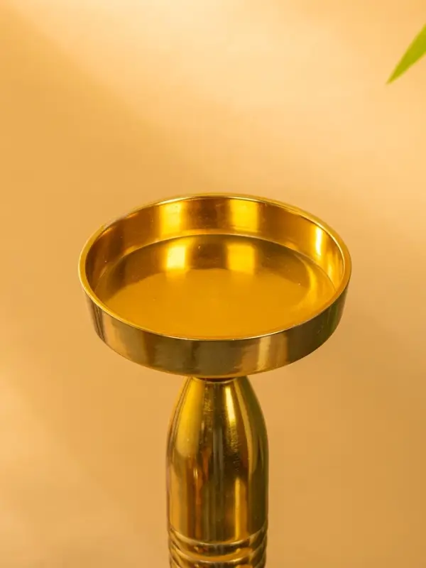 Подсвечник "Силуэт" 13х13х52 см, алюминий, цв. Золото