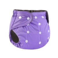 Многоразовый подгузник, угольно-бамбуковая ткань, 3-15 кг, цвет фиолетовый, Крошка Я