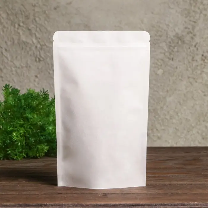 Пакет Zip-lock Крафт, белый, с прямоугольным окном 20&times;30 см