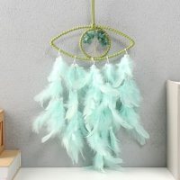 Ловец снов d=7 см "Глаз с зеленым деревцем" 44х19,3х0,7 см Ловец снов d=7 см "Глаз с зеленым деревцем" 44х19,3х0,7 см