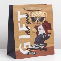 Пакет подарочный крафтовый вертикальный, упаковка, &laquo;Только тебе&raquo;, ML 23 х 27 х 11.5 см