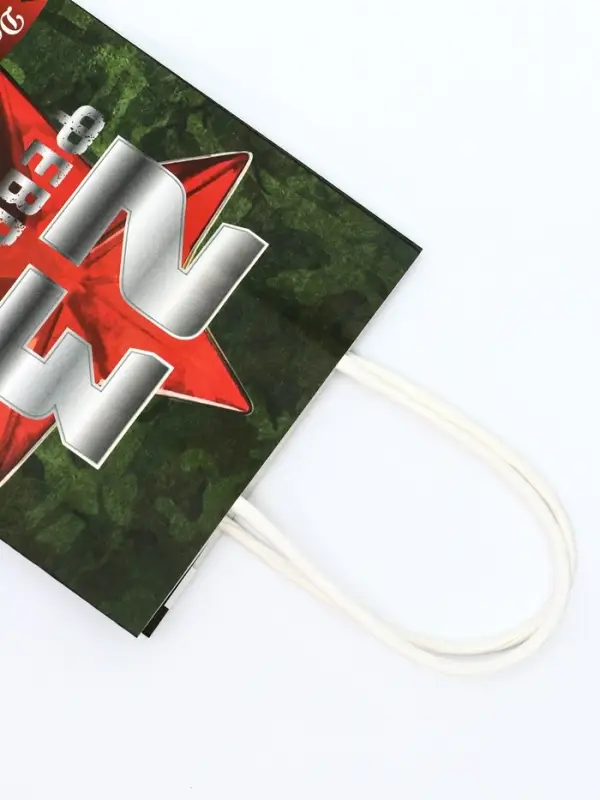 Пакет подарочный крафт &laquo;С 23 Февраля!&raquo; 12&times;6&times;16 См