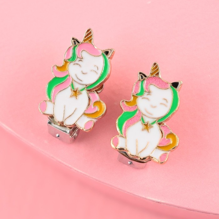 Серьги клипсы детские &laquo;Волшебная&raquo;