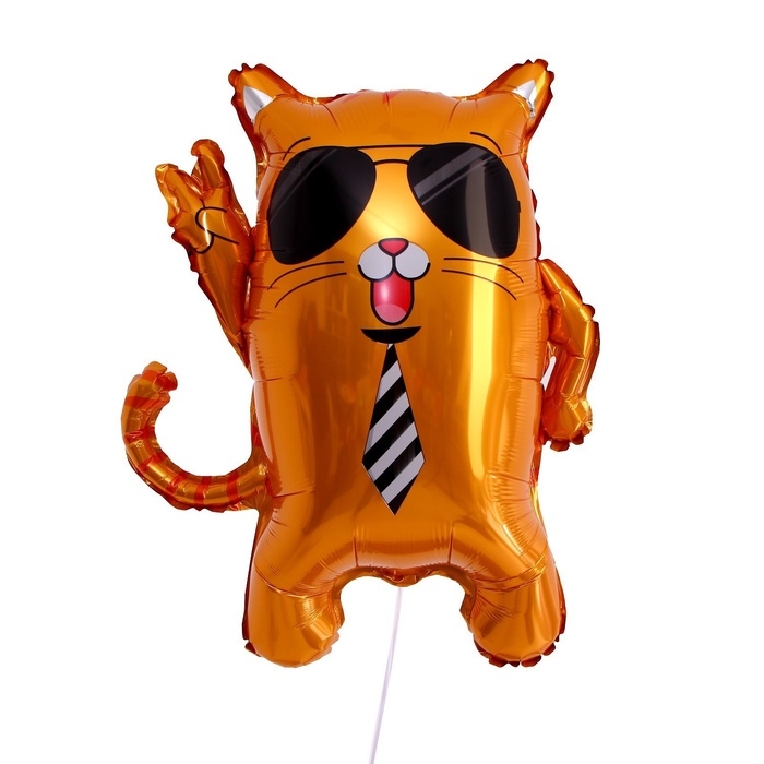Воздушный шар фольгированный 24" &laquo;Кот в очках&raquo;, фигура