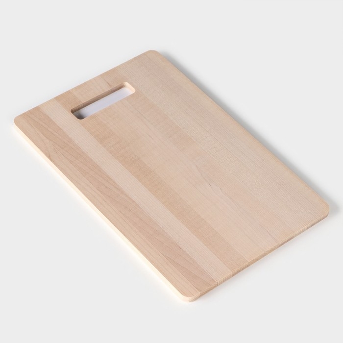 Доска разделочная с желобом Доляна &laquo;Классика&raquo; 30&times;20&times;0,8 см, массив берёзы