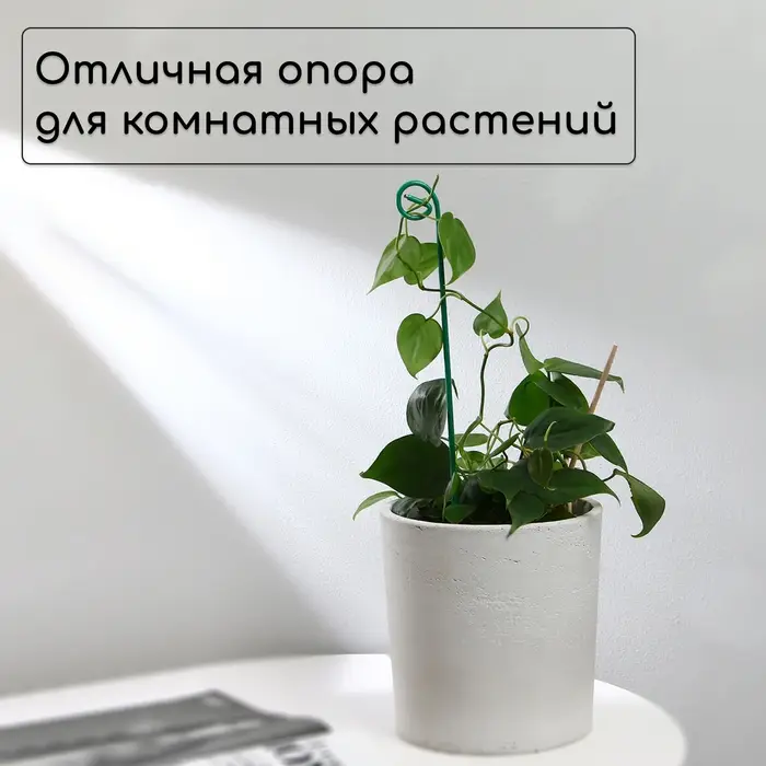 Колышек для подвязки растений, h=40 см, d=3 мм см, проволочный, зелёный, Greengo