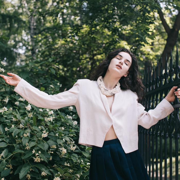 Бусы &laquo;Жгут&raquo; жемчуг, шар № 2,6,8, цвет белый в серебре, L=45 см