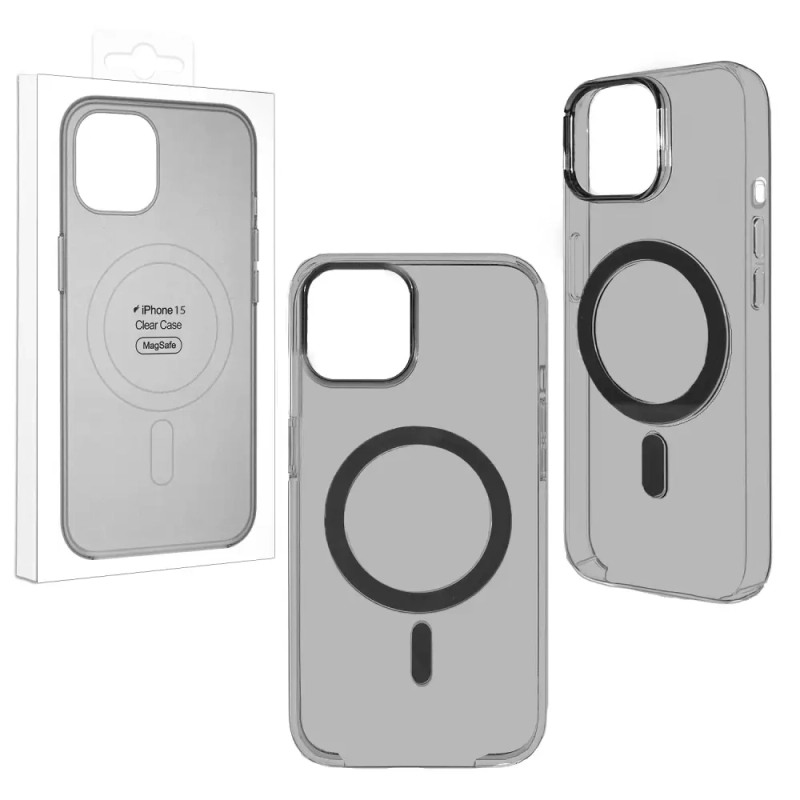 Чехол iPh 15 Clear Case Black