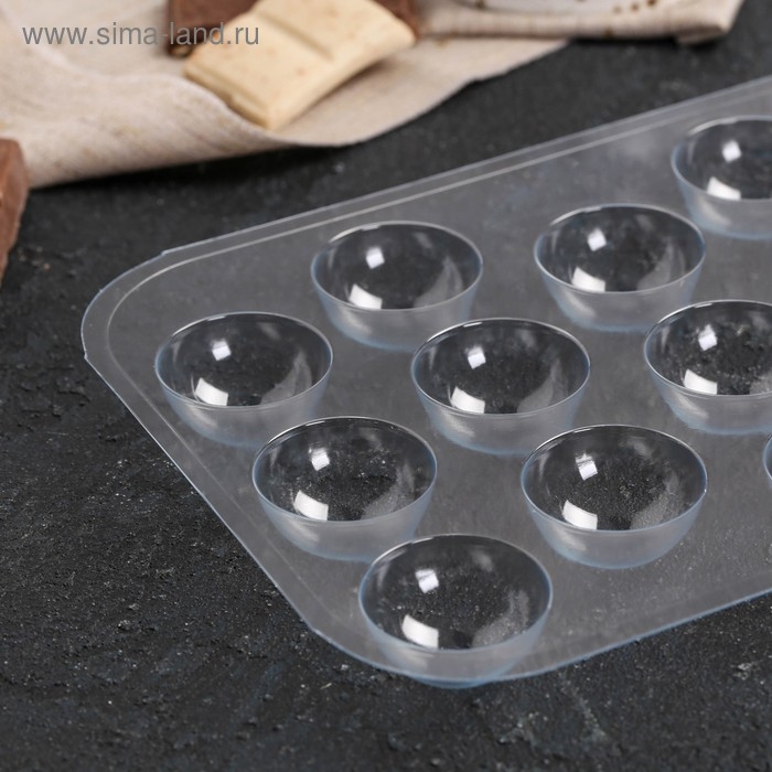 Форма для шоколада и конфет пластиковая &laquo;Конфеты сферы&raquo;, 30 мм, цвет прозрачный