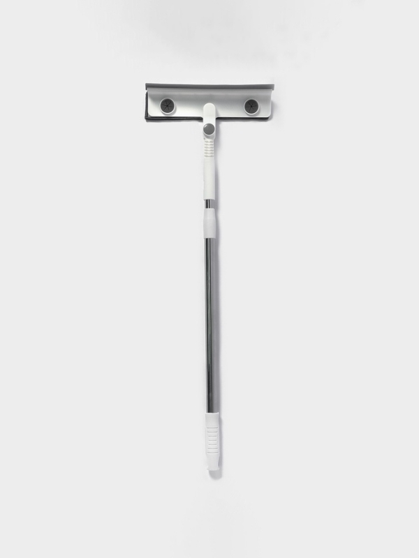 Окномойка с насадкой из микрофибры 2 шт, фиксатор, стальная телескоп ручка 26х6х77,5(123)см   108485