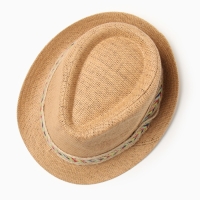 Шляпа мужская MINAKU, цвет светло-коричневый, р-р 58