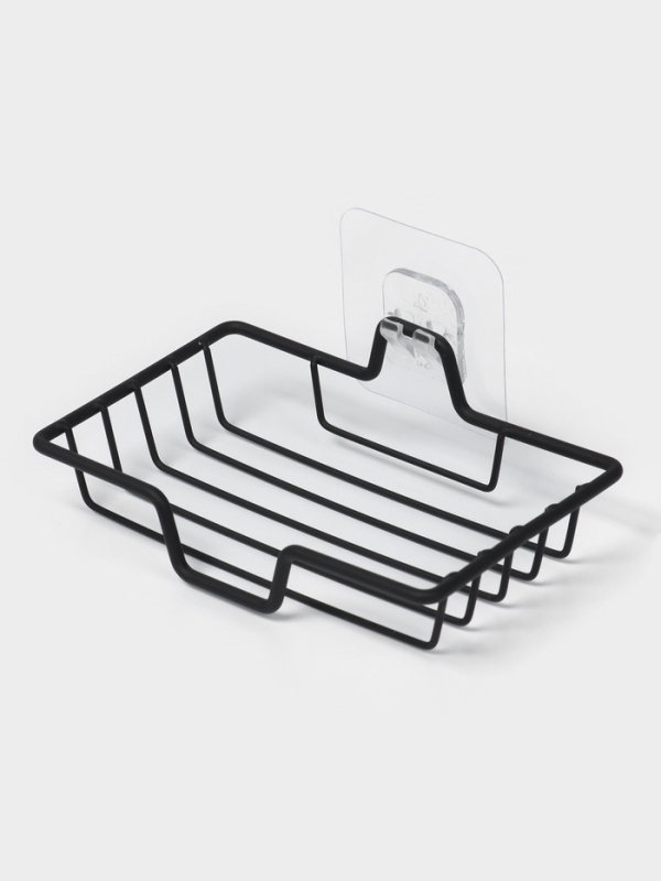 Мыльница настенная, цвет черный