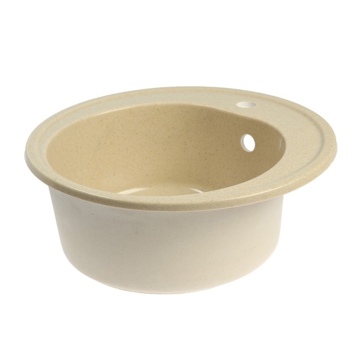 Мойка AGATA AG7C5, врезная, 500 х 180 мм, круглая, цвет песочный Мойка AGATA AG7C5, врезная, 500 х 180 мм, круглая, цвет песочный