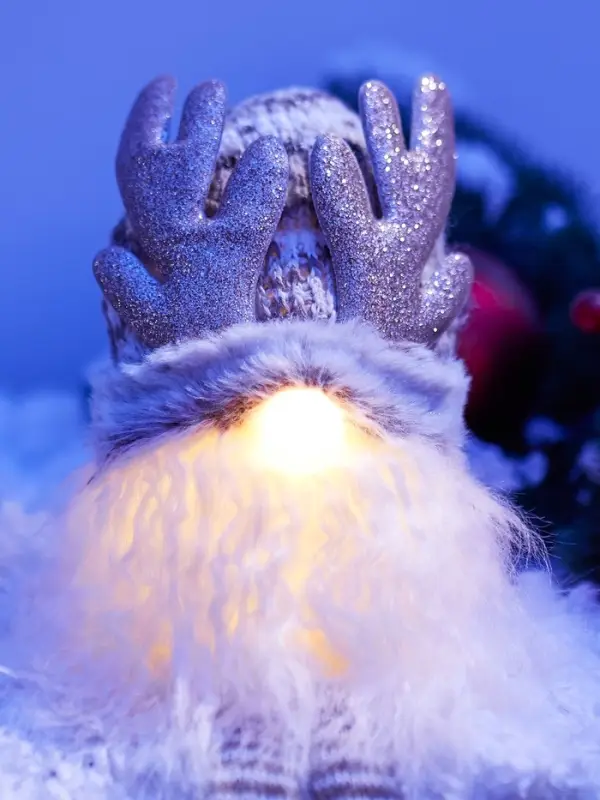 Фигура текстиль &laquo;Гном лосяш&raquo; 33 см, 1 LED, от батареек AG13&times;3, свечение тёплое белое