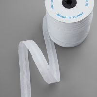 Шторная лента классическая, матовая, 2,5 см, 100 &plusmn; 1 м, цвет белый