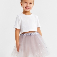 Юбка детская KAFTAN "Звездочки" серый, длина 30 см