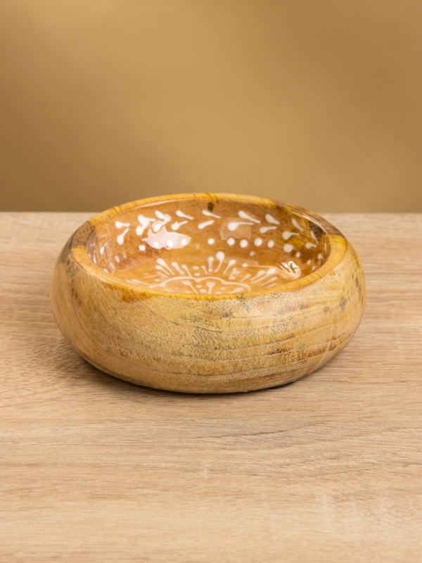 Набор розеток на подносе "Пряник" (3 шт) дерево манго 33,5х13х6,5 см