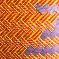 Сумка плетёная пластиковая 20х10х30 см, цв. сиренево-жёлтый