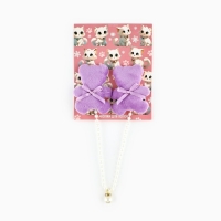 Заколки мишки новогодние &laquo;Зимние-котики&raquo;,на Новый год, набор 2 шт, 5 х 4 см