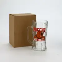 Кружка пивная стеклянная &laquo;Россия, моя страна&raquo;, 500 мл