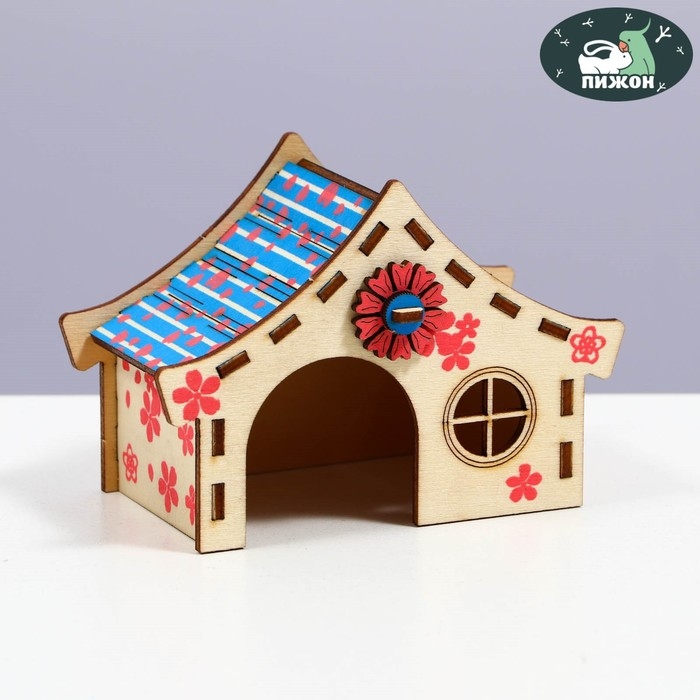 Домик для грызунов, 11 х 5.5 х 7.5 см, фанера Домик для грызунов, 11 х 5.5 х 7.5 см, фанера