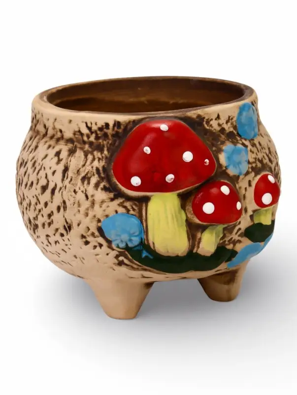 Декоративный горшок для цветов &laquo;Грибы&raquo;, 7&times;7&times;7 см, керамический, Greengo