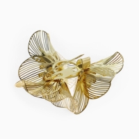 Брошь &laquo;Цветы&raquo; незабудки, цвет белый в золоте