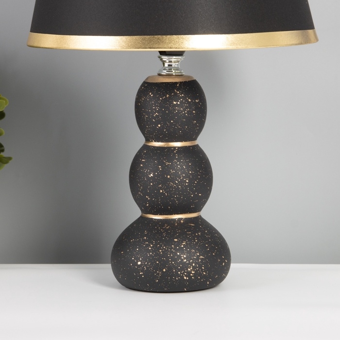 Лампа настольная "Шарики" 1х40Вт Е27 черный/золото 22х22х36см