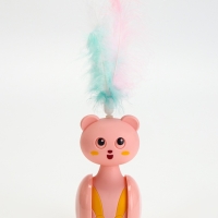 Игрушка-неваляшка с пером под лакомство, 11 х 6 см, Микс цветов Игрушка-неваляшка с пером под лакомство, 11 х 6 см, Микс цветов