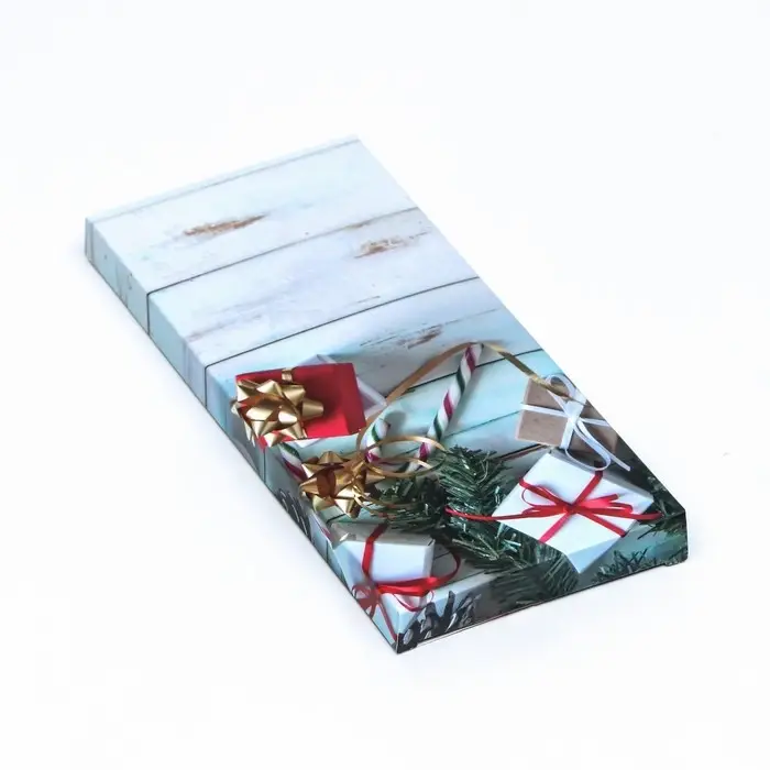 Коробка для шоколада без окна &laquo;Елка с игрушками&raquo;, 17.1&times;8&times;1.4 см