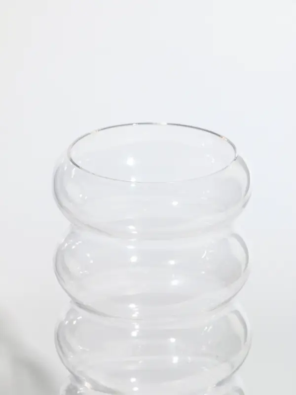 Ваза стекло настольная "Ширли" 24х10х10 см, прозрачный