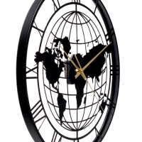 Часы настенные интерьерные &laquo;Глобус&raquo;, плавный ход, d-40 см