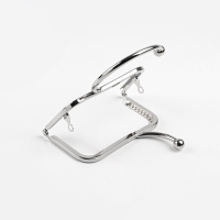 Фермуар пришивной, 12.5×7.5 см, с ручкой d=7.5×9 см, цвет серебристый Фермуар пришивной, 12.5×7.5 см, с ручкой d=7.5×9 см, цвет серебристый