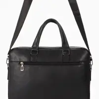 Сумка деловая, 38*8*29см, отд на молнии, 2 н/кармана, длин регил. ремень, ручка, черный