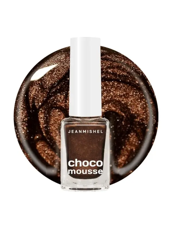Лак для ногтей золотисто-шоколадный Jeanmishel перламутровый тон 159, 6 мл