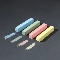 Мелки цветные школьные, 4 шт. &laquo;Синий трактор&raquo;, прямоугольные