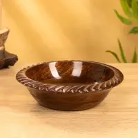 Чаша "Тарталетка" 18х18х5 см, дерево шишам