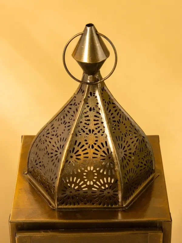 Подсвечник фонарь "Купол" железо 16,5х15,5х45 см