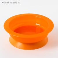 Тарелка детская на присоске, глубокая, 470 мл, от 5 мес., цвета МИКС, 400 мл, 17,5х17,5х4,3