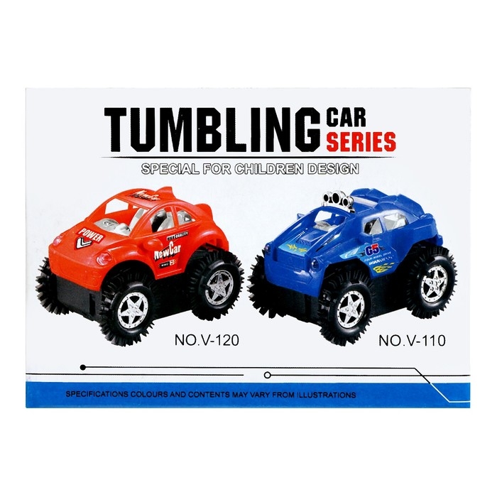 Машина-перевёртыш &laquo;Безумный гонщик&raquo;, работает от батареек, световые эффекты, цвета МИКС